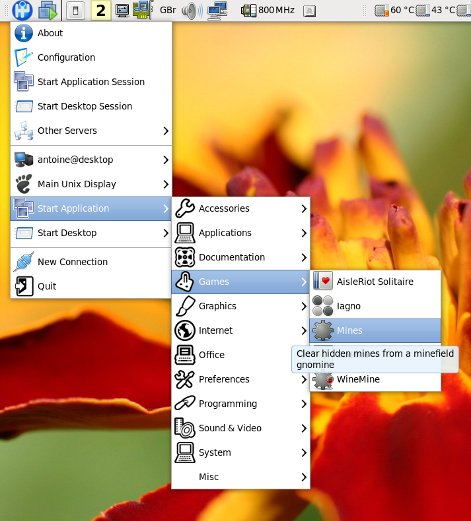 start menu screenshot